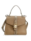 Chloé Women's Medium Aby Leather Top Handle Bag In Motty Grey