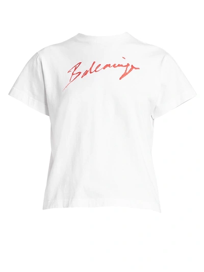 Balenciaga Women's Logo Script Tee