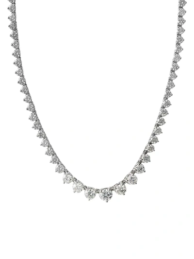 Meira T Women's 14k White Gold & Diamond Tennis Necklace