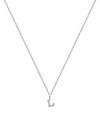 Meira T 14k White Gold Diamond Intial Pendant Necklace In Initial L