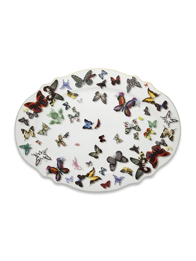 Christian Lacroix By Vista Alegre Butterfly Parade 24k Gold & Platinum-trimmed Porcelain Tray/ Large