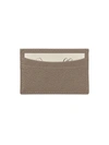 Graphic Image Slim Design Leather Card Case In Taupe