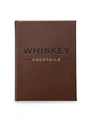 Graphic Image Whiskey Cocktails Leather-bound Book In Brown