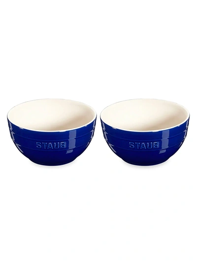 Staub Large Ceramic 2-piece Universal Bowl Set In Dark Blue