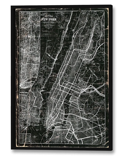 Oliver Gal New York Subway Map Framed Print