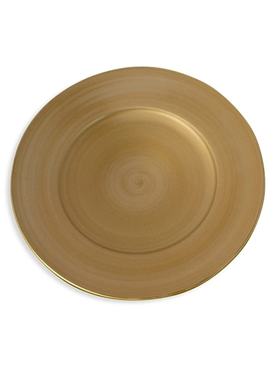 Anna Weatherly Porcelain Charger In Gold