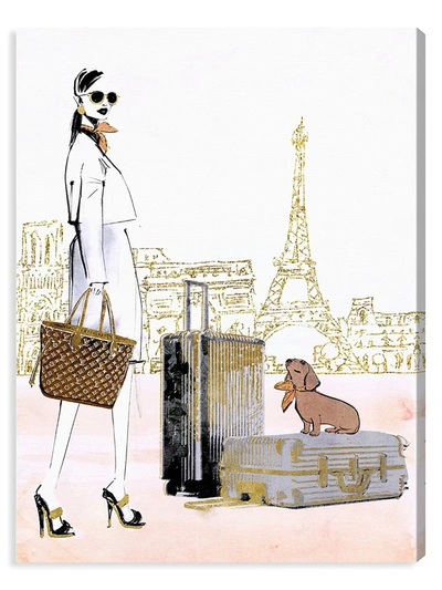 Oliver Gal Globetrotter Companion Canvas Art In Size 24 X 18