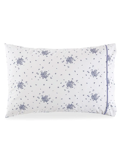 Anne De Solene Marquise Peony & Hydrangea Pillowcase Set In Blue