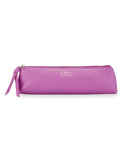 Graphic Image St. George Etc. Leather Zip Case In Orchid