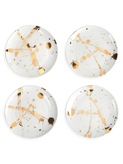 Jonathan Adler 1948 Canape Plate Set/set Of 4 In White