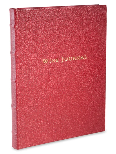 Graphic Image Tabbed Leather Wine Dossier In Garnet