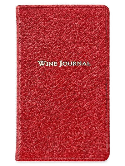 Graphic Image Leather Pocket Wine Journal In Garnet