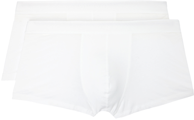 Sunspel Two-pack Stretch-cotton Boxer Briefs In White