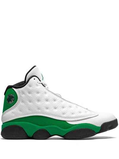 Jordan Air  13 Retro "lucky Green" Sneakers In White