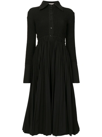 Rachel Gilbert Ravi Long-sleeved Shirt Dress In Black