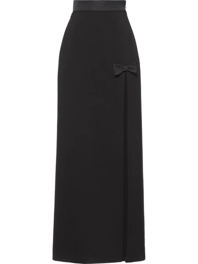 Miu Miu Grain De Poudre Skirt In Black