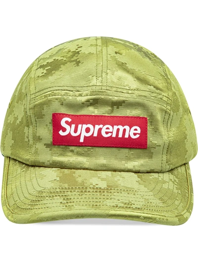 Supreme Satin Digi Camo Camp Cap In Green