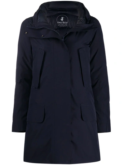 Save The Duck D4652w Heroy Mid-length Coat In Blue