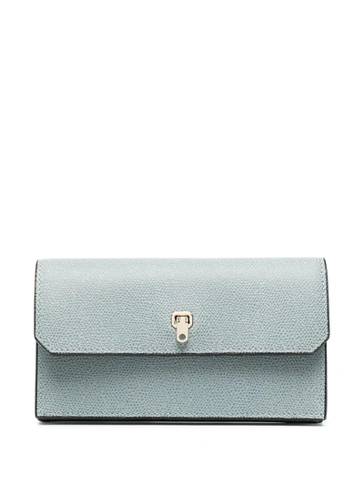 Valextra Brera Continental Wallet In Blue