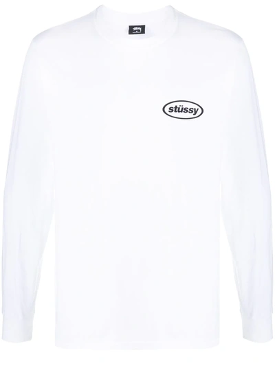 Stussy Paint Can Long-sleeved T-shirt In White