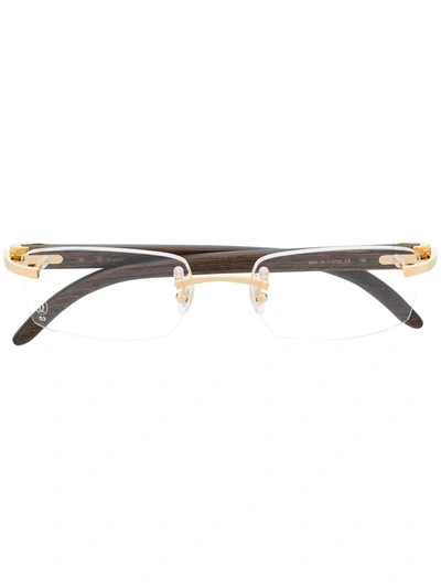 Cartier Ibiza Square-frame Glasses In Brown
