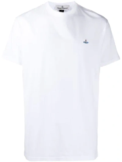 Vivienne Westwood Embroidered Logo T-shirt In White