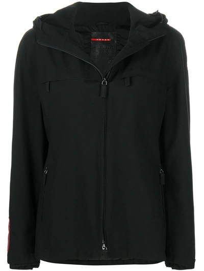 Pre-owned Prada 1990s  Hooded Jacket In Black