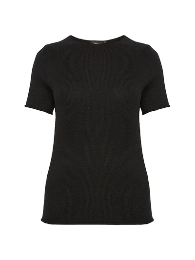 Theory Women's Tolleree Cashmere Tee In Black