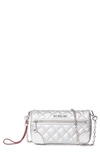 Mz Wallace Crosby Convertible Wristlet In Tin Metallic