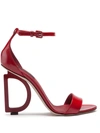 Dolce & Gabbana Women's Logo-embellished Patent Leather Sandals In Red