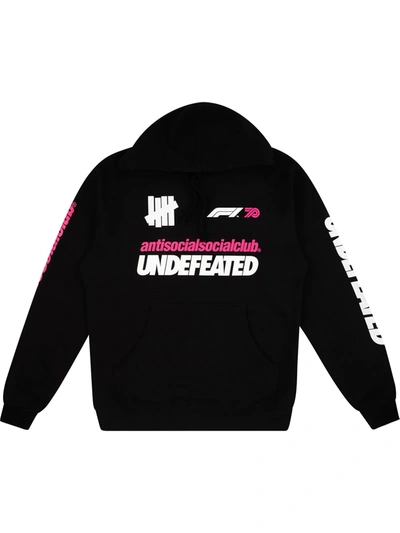 Anti Social Social Club Undftd X F1 Hoodie In Black