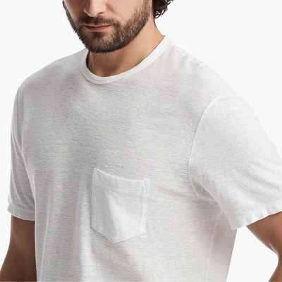James Perse Cotton & Linen Pocket T-shirt In White