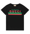 Gucci Black T-shirt For Kids With Logo
