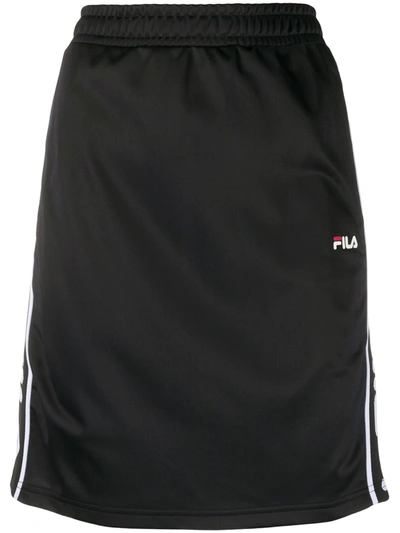 Fila Logo Stripe Skirt In Black