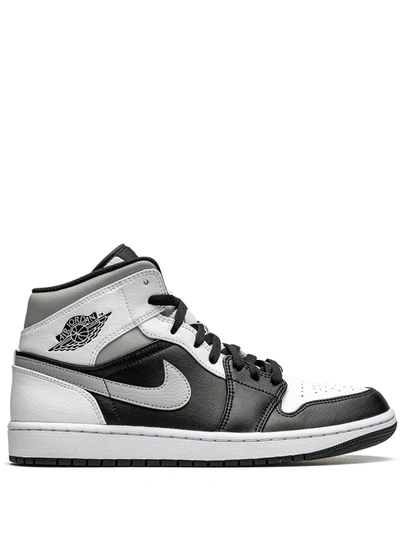 Jordan Air  1 Mid Shoe In Black,light Smoke Grey,white