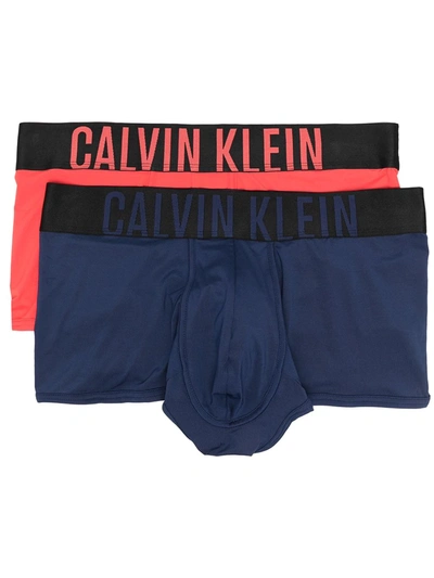 Calvin Klein Underwear Logo Waistband Boxer Twin-pack In Blue