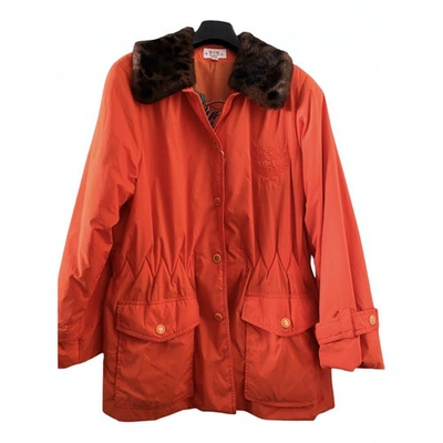 Pre-owned Mcm Orange Viscose Coat