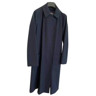 Pre-owned Mcq By Alexander Mcqueen Wool Coat In Blue