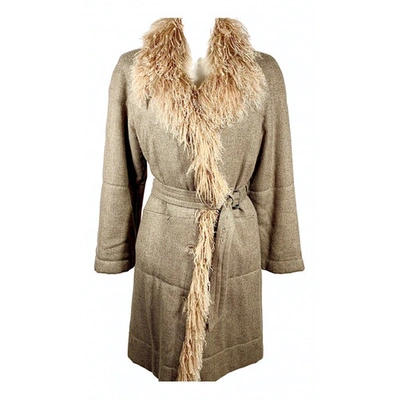 Pre-owned Ermanno Scervino Wool Coat In Camel