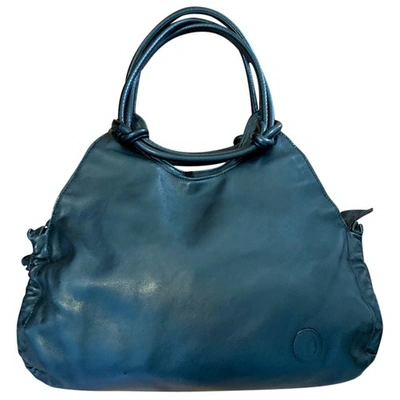 Pre-owned Trussardi Leather Handbag In Black