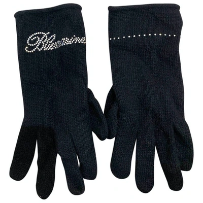 Pre-owned Blumarine Wool Gloves In Black