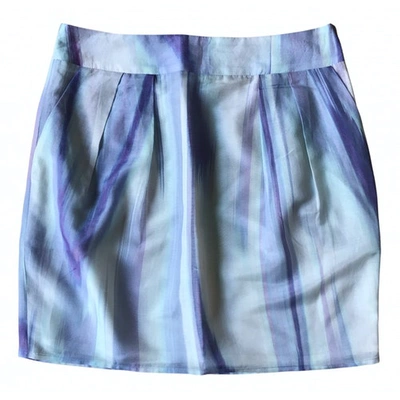 Pre-owned Lala Berlin Silk Mini Skirt In Purple