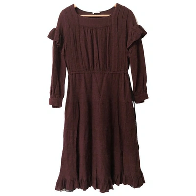 Pre-owned Masscob Mid-length Dress In Burgundy
