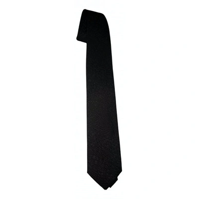 Pre-owned Roberto Cavalli Silk Tie In Black