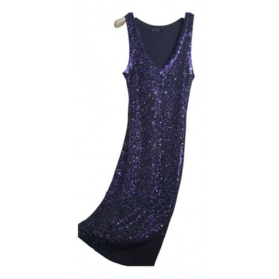Pre-owned Donna Karan Cashmere Mid-length Dress In Purple