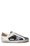 Golden Goose Super Star Sneaker In Black/ White/ Grey/ Blue