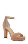 Vince Camuto Sathina Sandal In Rose Glow Suede