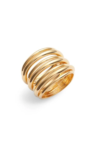 Soko Layered Strand Ring In Gold