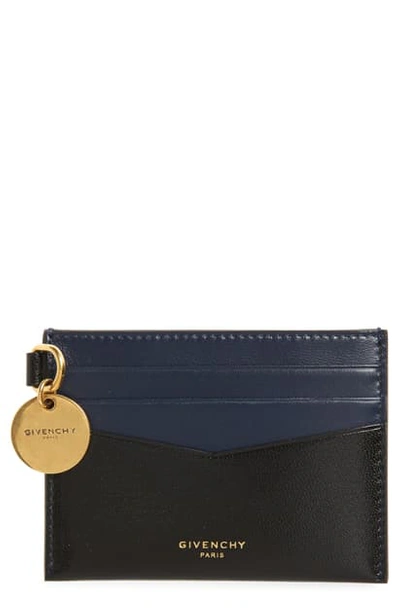 Givenchy Bicolor Leather Card Case In 410-navy