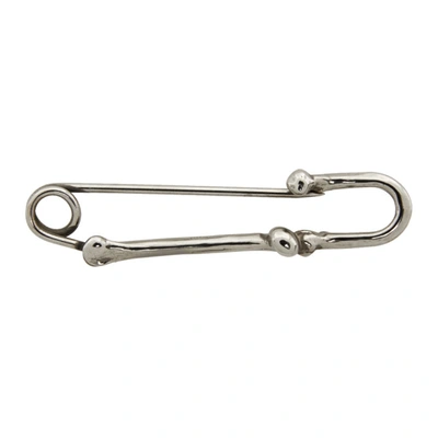 Takahiromiyashita The Soloist Takahiromiyashita Thesoloist. Silver Bone-shaped Pin In Silver
